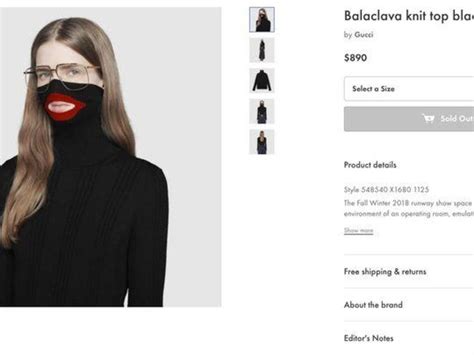 when did gucci release balckface sweater